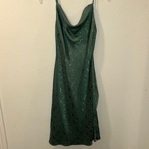 Cowl neck midi satin dress/ NEVER WORN